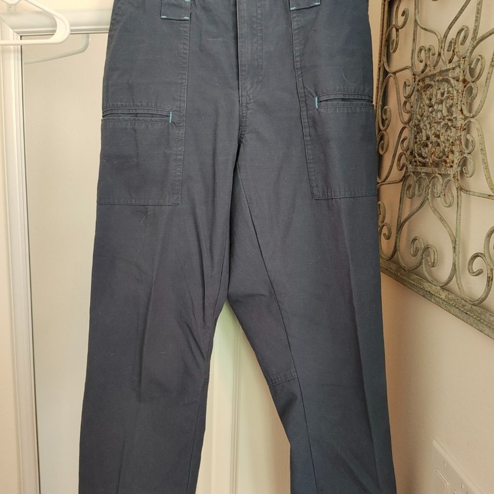 IZOD CROP PANTS 100% COTTON , STEEL BLUE , SZ 12,  PERFECT FOR SUMMER
